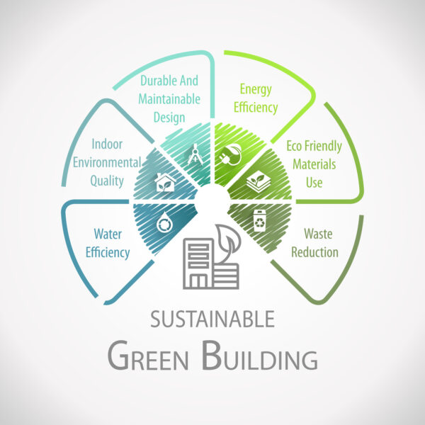 Green Building Sustainable Wheel Infographic - CREA United